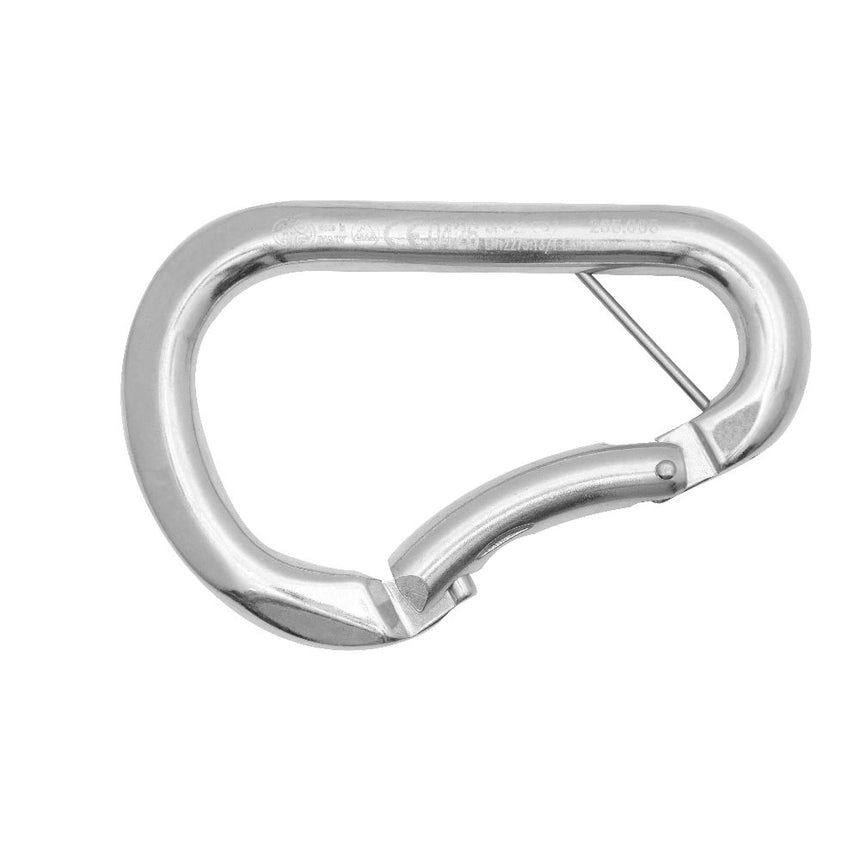 Kong Paddle Bar Bent Gate Carabiner polish silver