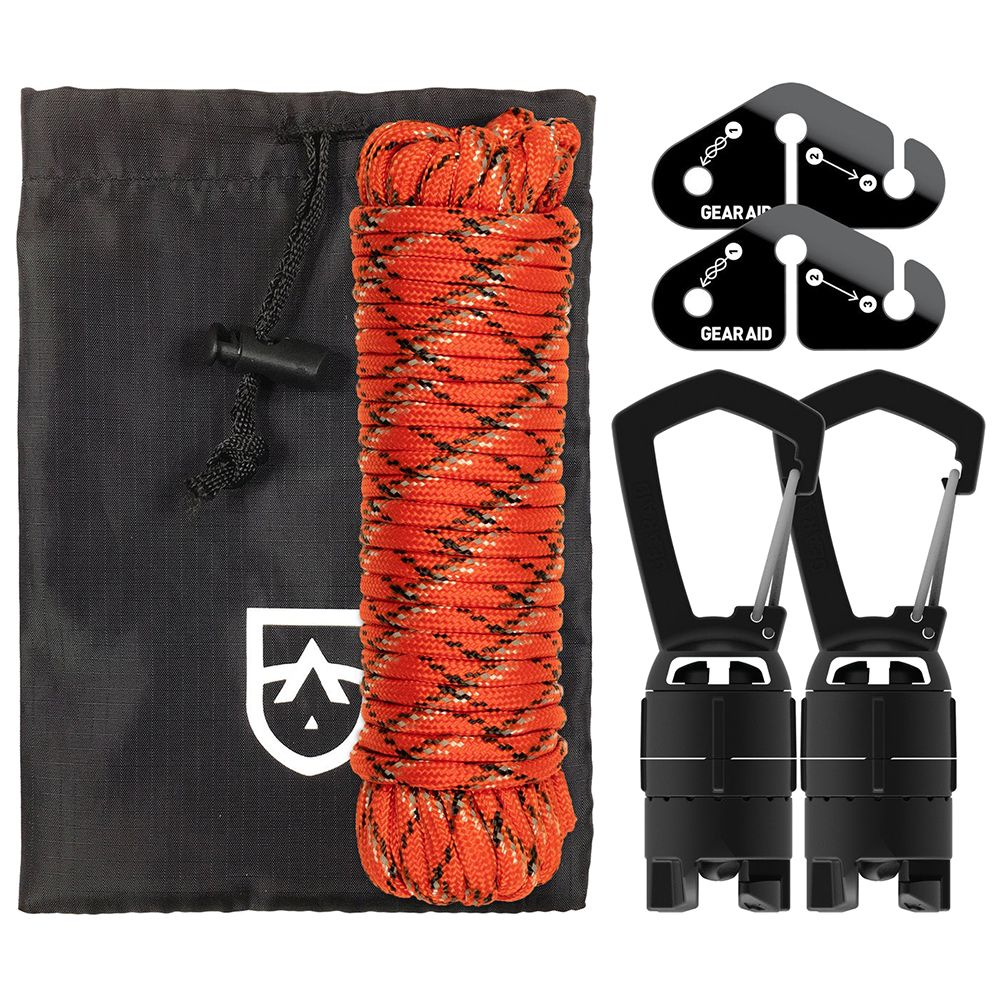 Gear Aid Camp Line Kit contents displayed out of packaging