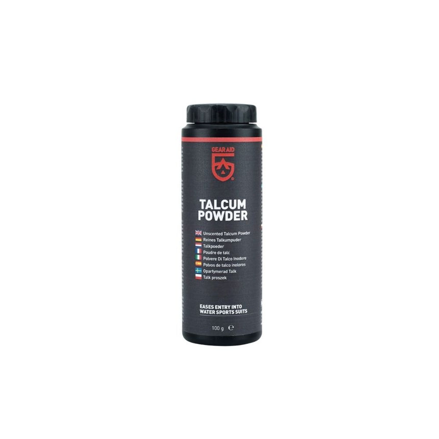 Gear Aid Talcum Powder 100g. Eases entry into water sports suits.