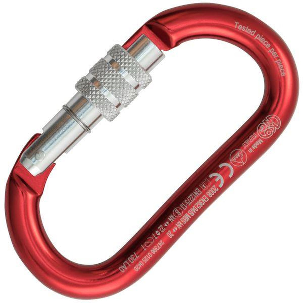 Kong Oval Screw Gate Carabiner red