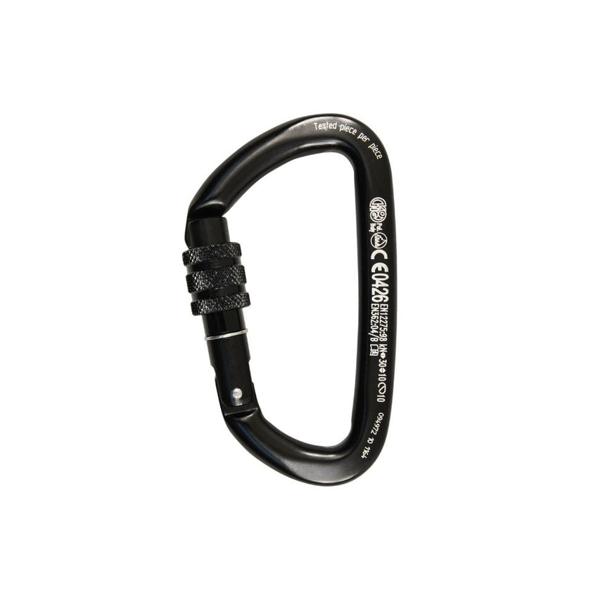 Kong Guide D-Shaped Screwgate carabiner black