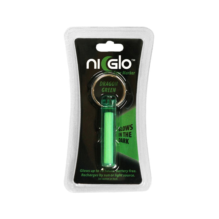Gear Aid Ni Glo Dragon Green Colourway Gear Marker in Euro Hook Packaging