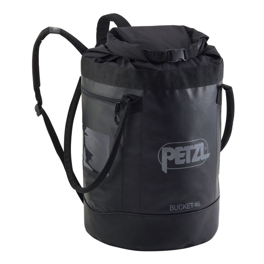 Black Petzl Bucket 45 Litre rope bag