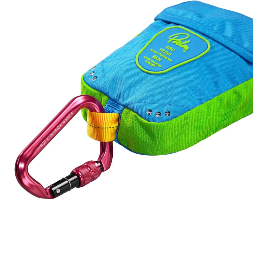 Palm Arc 12.5m Throwline Rope pouch with Palm Screw Gate Karabiner attached