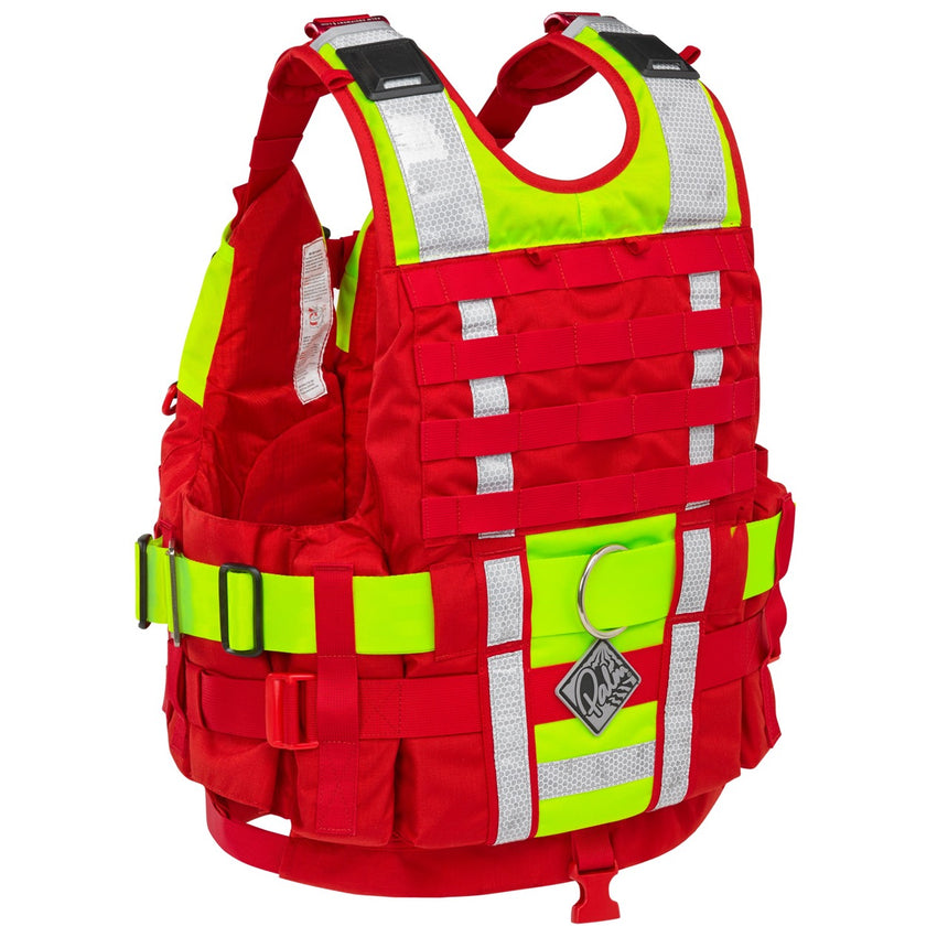 Palm Rescue Hybrid PFD in Red showing back
