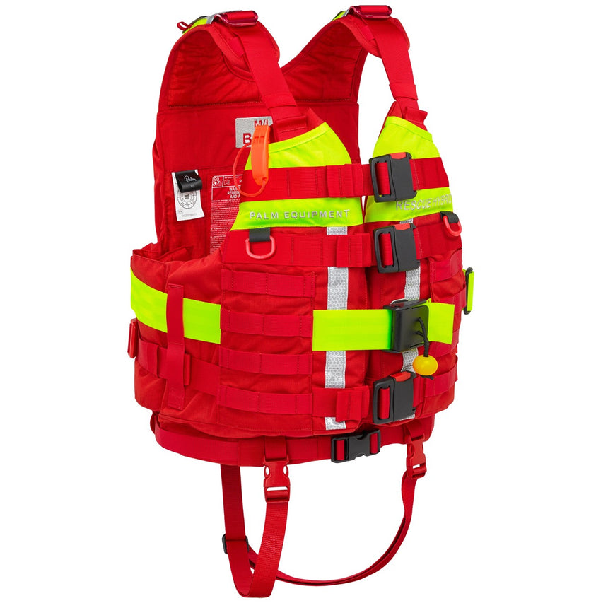 Palm Rescue Hybrid PFD in Red showing the front