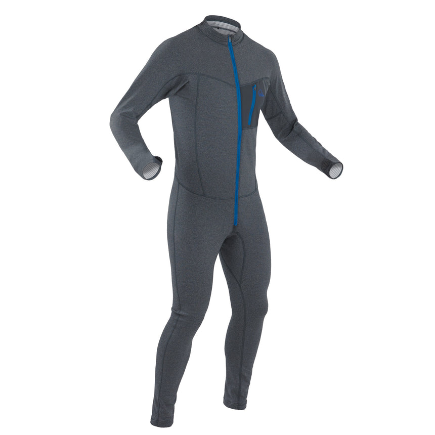 Palm Tsangpo Suit Front of Grey All in One Thermal Fleece