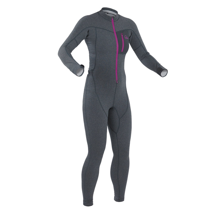 Women's Palm Tsangpo Suit Front of Grey All in One Thermal Fleece