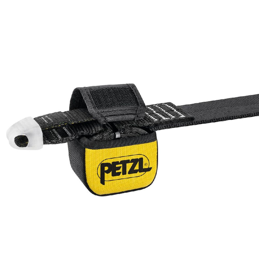 Petzl Absorbica-I Vario Adjustable single lanyard zoom on pouch opening