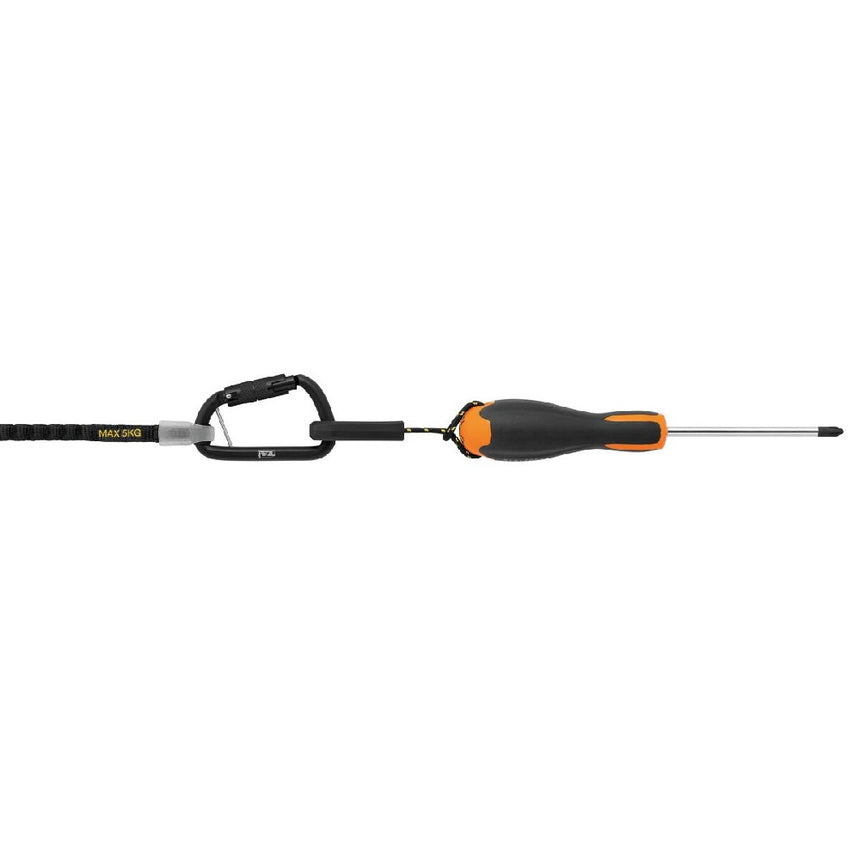 Petzl Toolink M is an attachment for securing a tool with a connection hole that weighs up to 3 kg.
