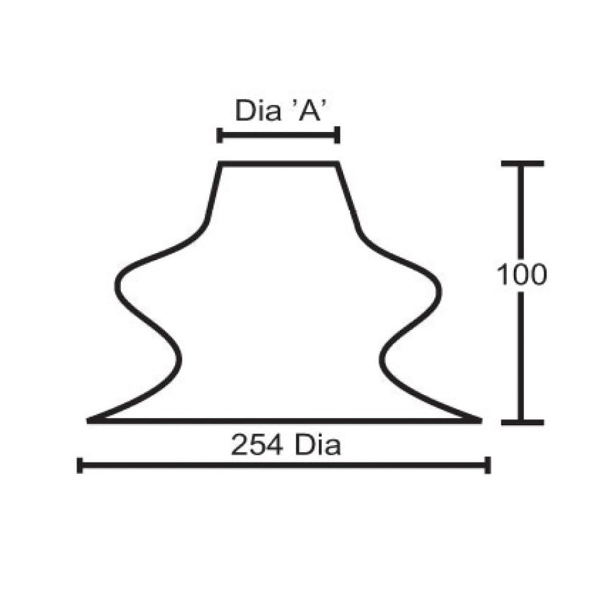 Latex Neck Seal for Drysuit sizing diagram