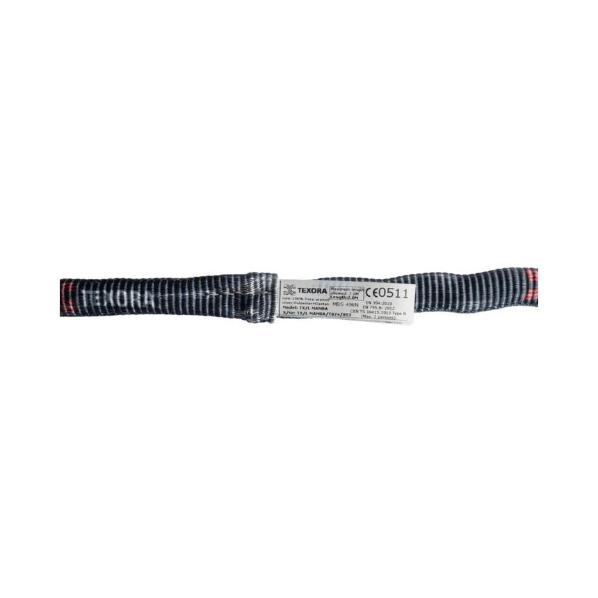 Texora Mamba Safety Sling zoom on info label