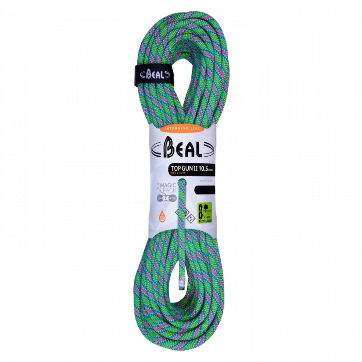 Beal Top Gun II 10.5mm Rope in Green Packed