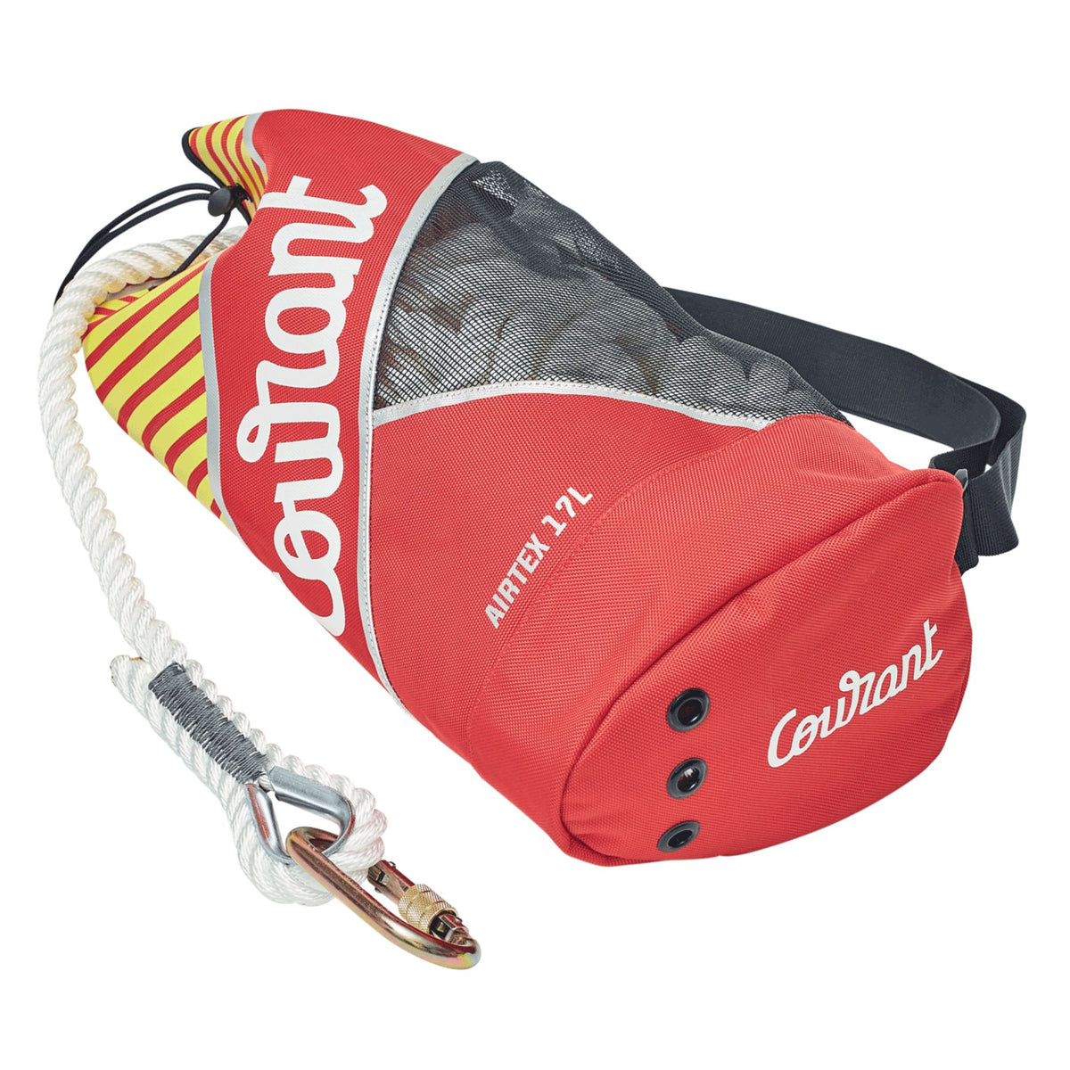 Courant Airtex Rope Bag in Red 17L side and base view