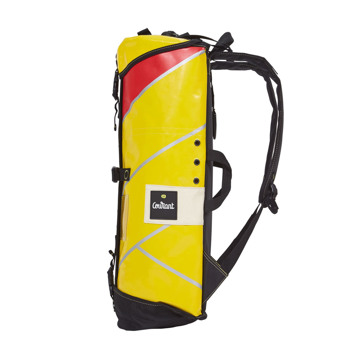 Side view of Courant Cross Evo Bag showing shoulder straps and handles