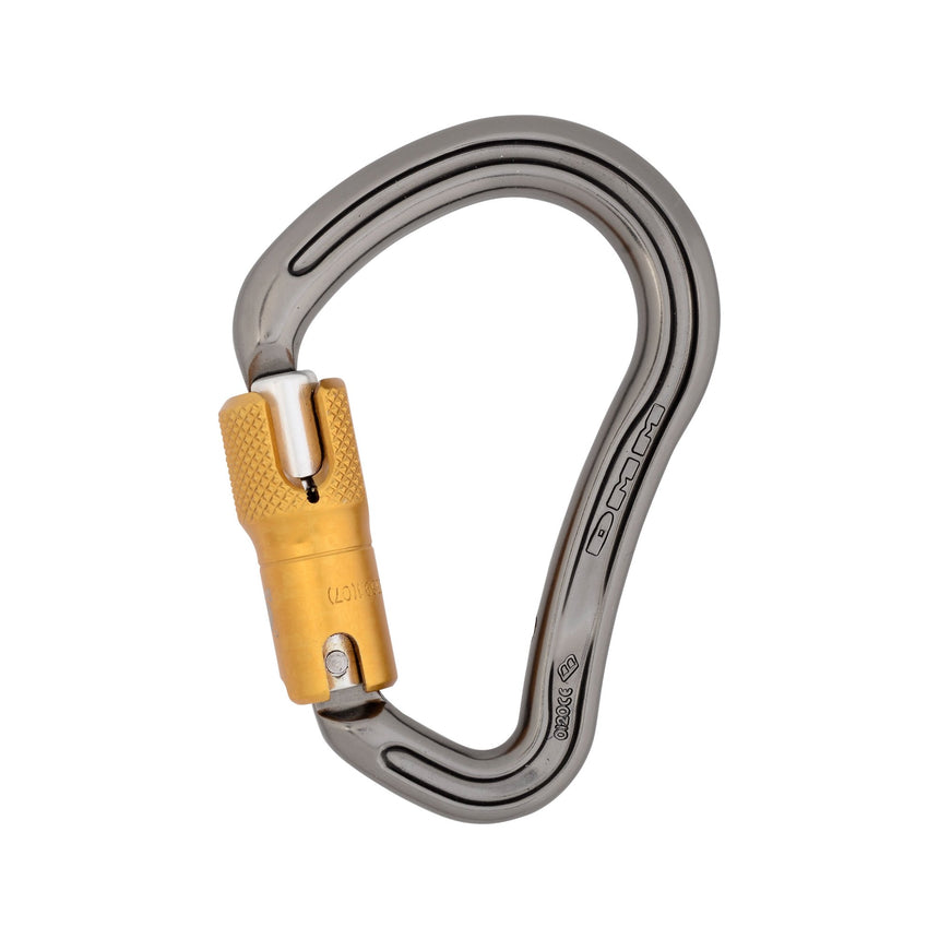 Titanium and Gold Boa HMS Locksafe ANSI Carabiner