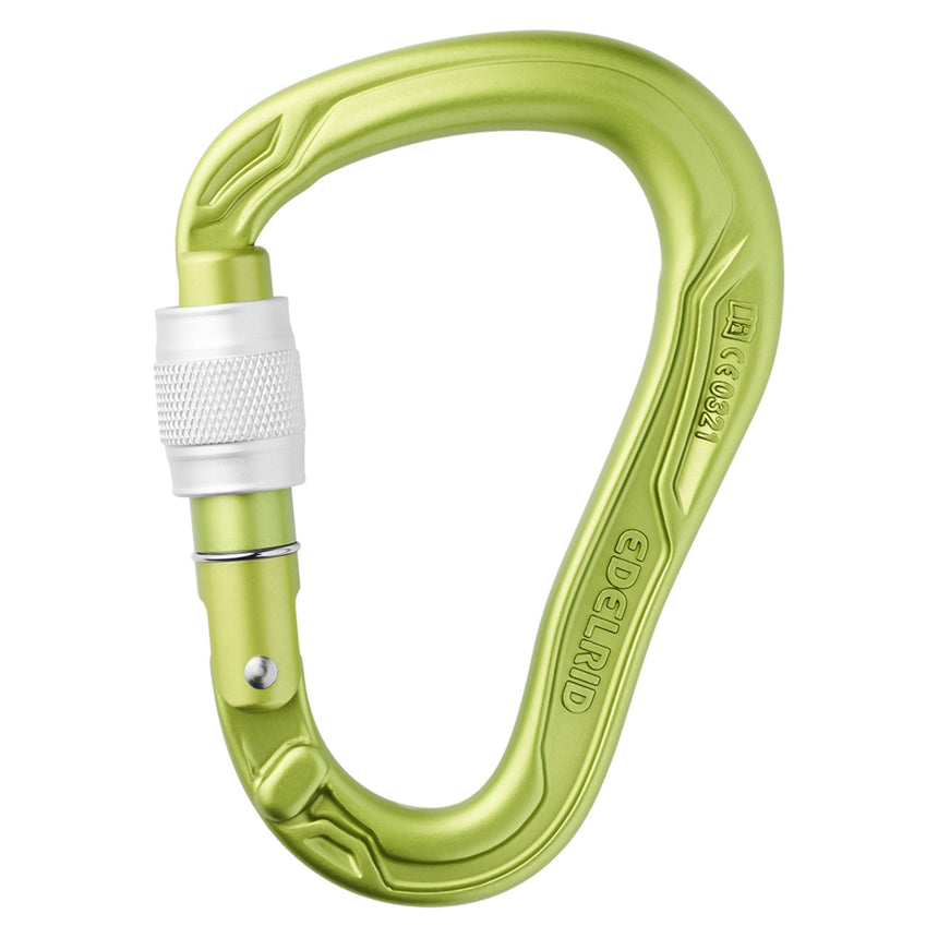 Edelrid HMS Biullet Screwgate Carabiner in Oasis Lime Green