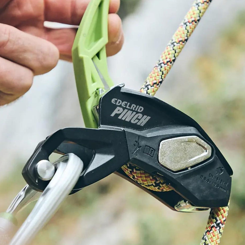Edelrid Pinch Belay System in use