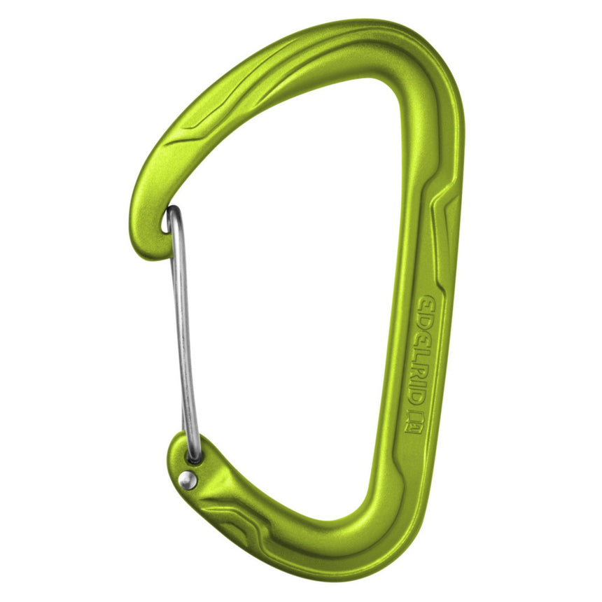 Edelrid Pure Wire Gate Carabiner in Green Oasis Colourway
