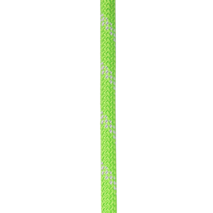 Edelrid Static Low Stretch 10.5mm Rope in Snow colourway neon green