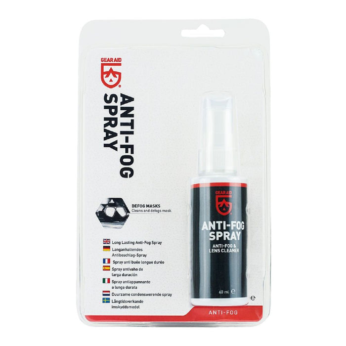 Gear Aid Anti Fog and Lens Cleaner in 60ml Spray bottle, cleans and defogs masks