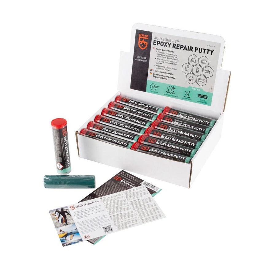 Gear Aid Aquasure EP Epoxy Repair Putty Retail Display