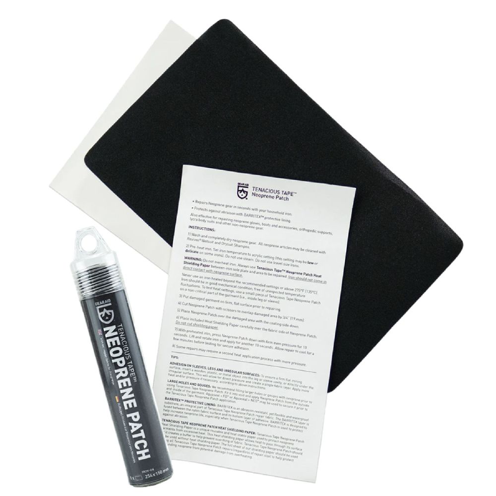 Gear Aid Tenacious Tape Neoprene Patches with instructions