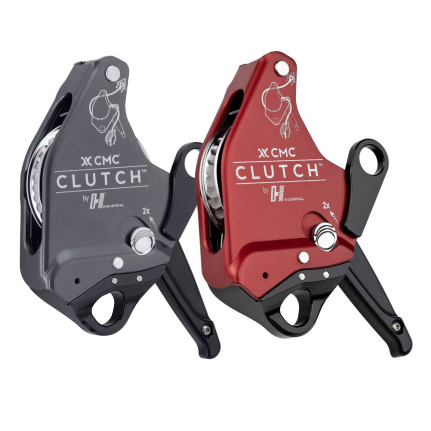11mm and 13mm Grey and Red Harken CMC Clutch Descenders (respectively)