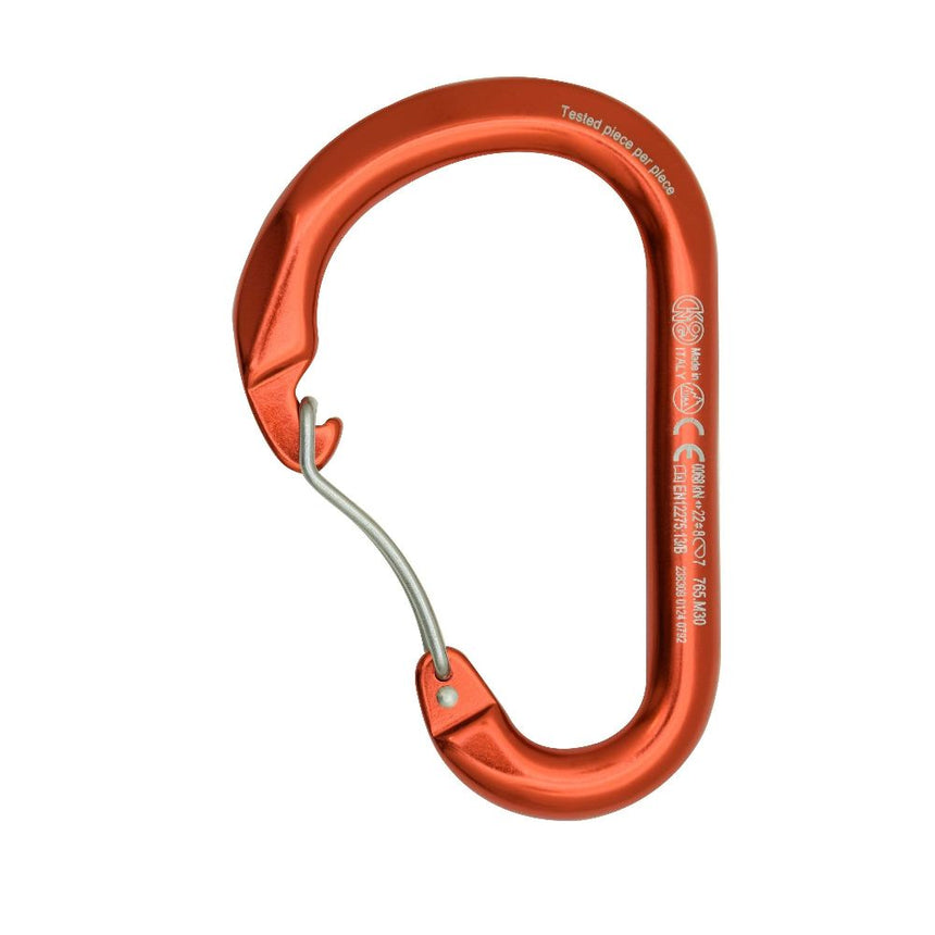Kong Paddle Wire Bent Gate Carabiner red
