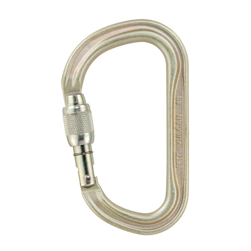 Petzl Vulcan Screw Lock Carabiner in Gold Colour