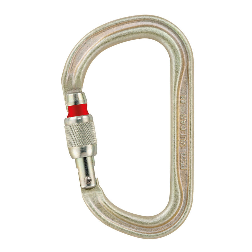 Open Petzl Vulcan Gold Lock Carabiner in Gold Colour