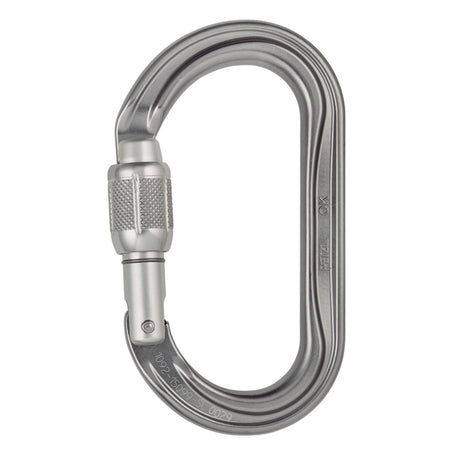 Grey Petzl OK Screwlock Carabiner