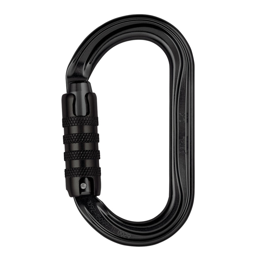 Black Petzl OK Triact Lock Carabiner