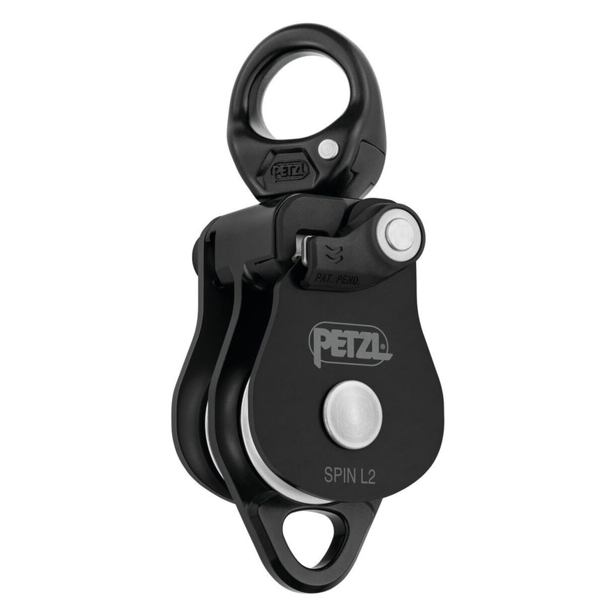 Black Petzl Spin L2 Double Pulley