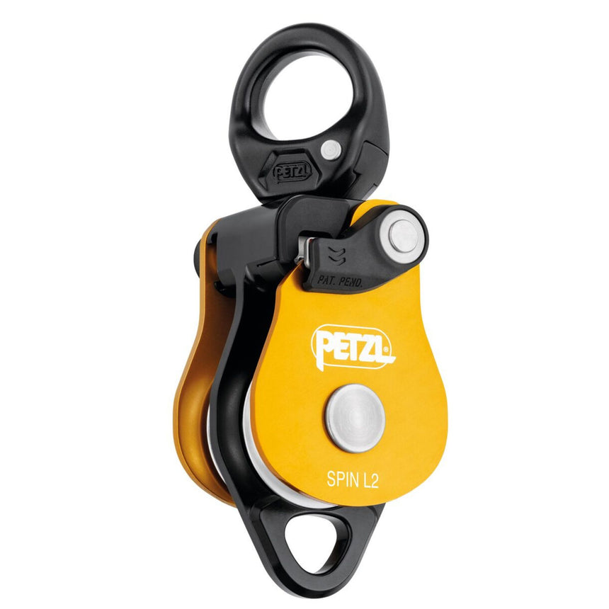 Yellow Petzl Spin L2 Double Pulley