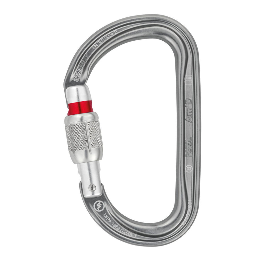 Am’D Screw Lock Carabiner -
Lightweight asymmetrical screwgate carabiner in grey - SKU M34A SL