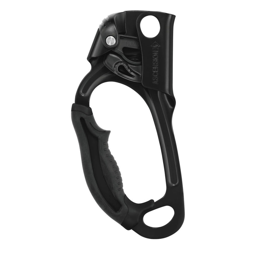 Petzl ASCENSION Left Handled rope clamp for rope ascents in Black