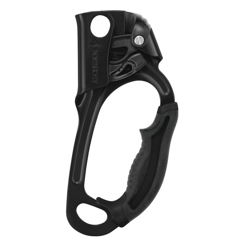 Petzl ASCENSION Right Handled rope clamp for rope ascents in Black