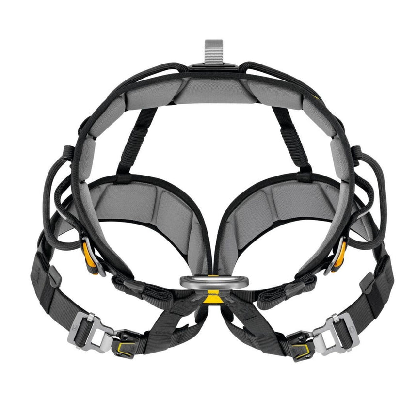 Petzl Falcon Seat Harness featuring the semi-rigid, slim waistbelt and leg loops with 3D foam padding which provide an optimal comfort/weight ratio.