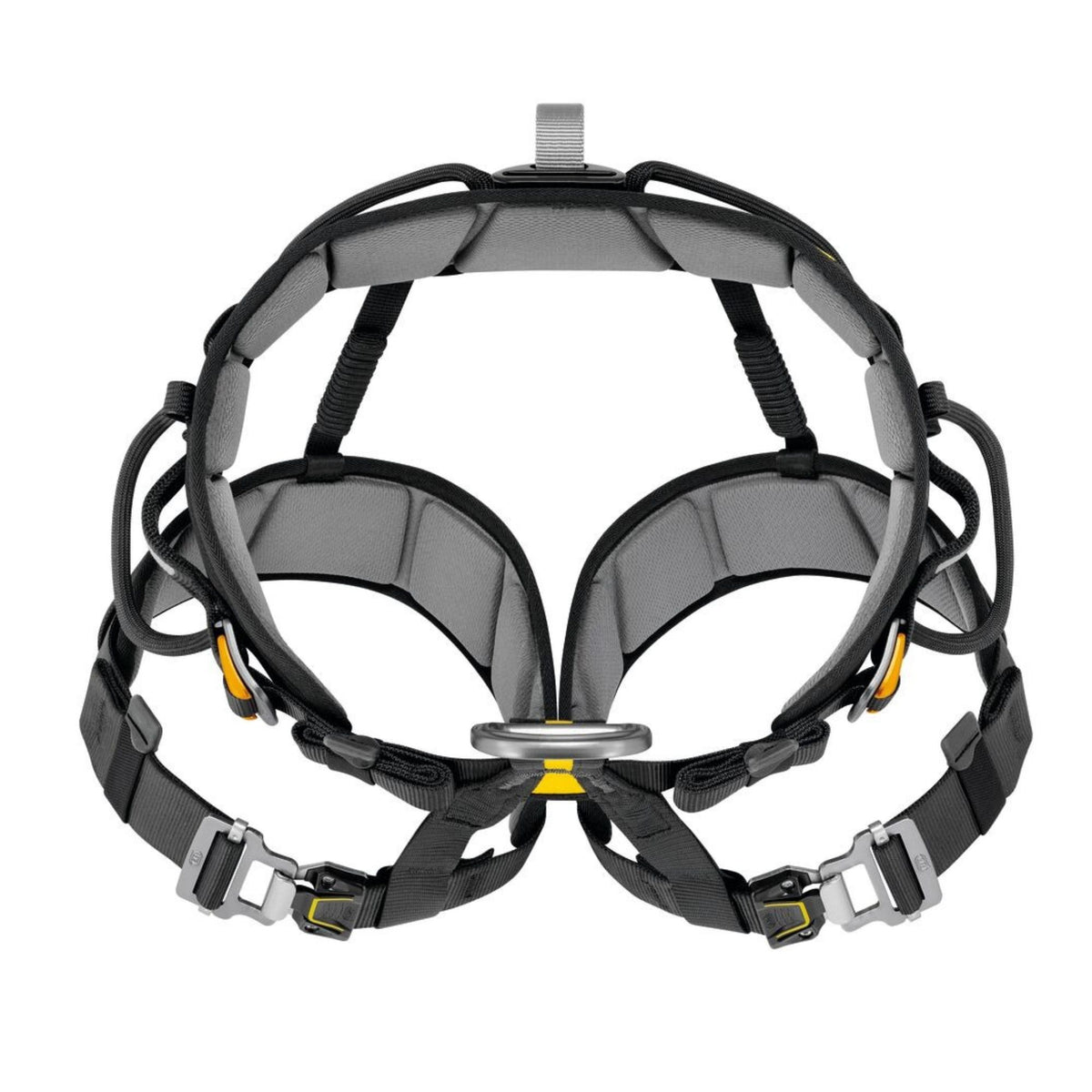 Petzl Falcon Seat Harness featuring the semi-rigid, slim waistbelt and leg loops with 3D foam padding which provide an optimal comfort/weight ratio.