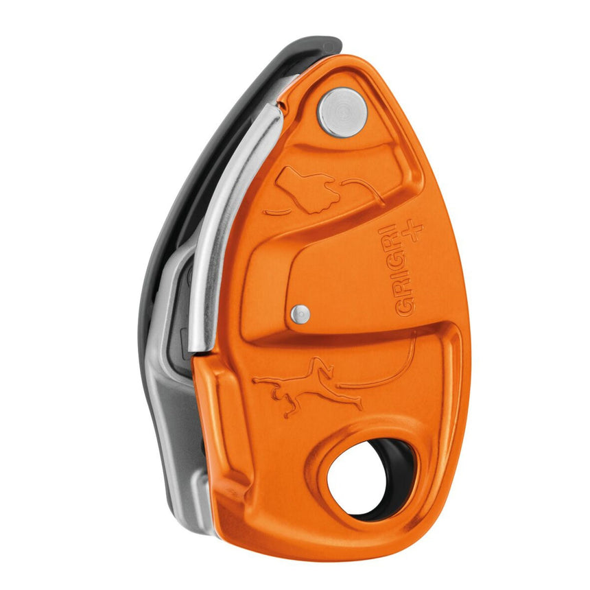 Orange Petzl Grigri+ Belay Device