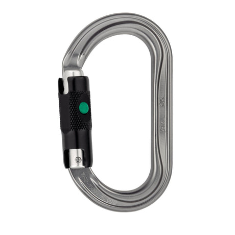 Grey Petzl OK Ball Lock Carabiner