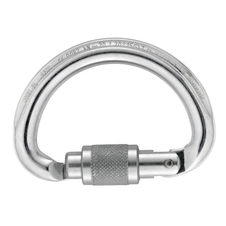 Petzl Omni Semi Circle Multi-directional Screw Lock Carabiner in Grey