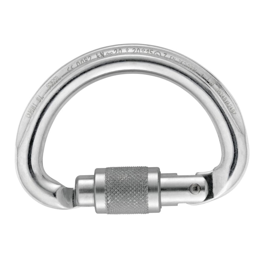 Petzl Omni Semi Circle Multi-directional Screw Lock Carabiner in Grey