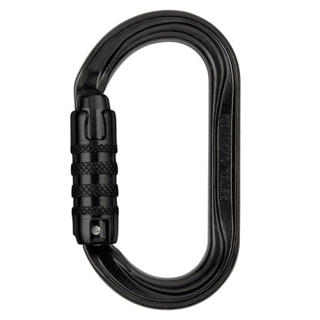 Petzl Oxan High-strength triact lock oval carabiner in  black
