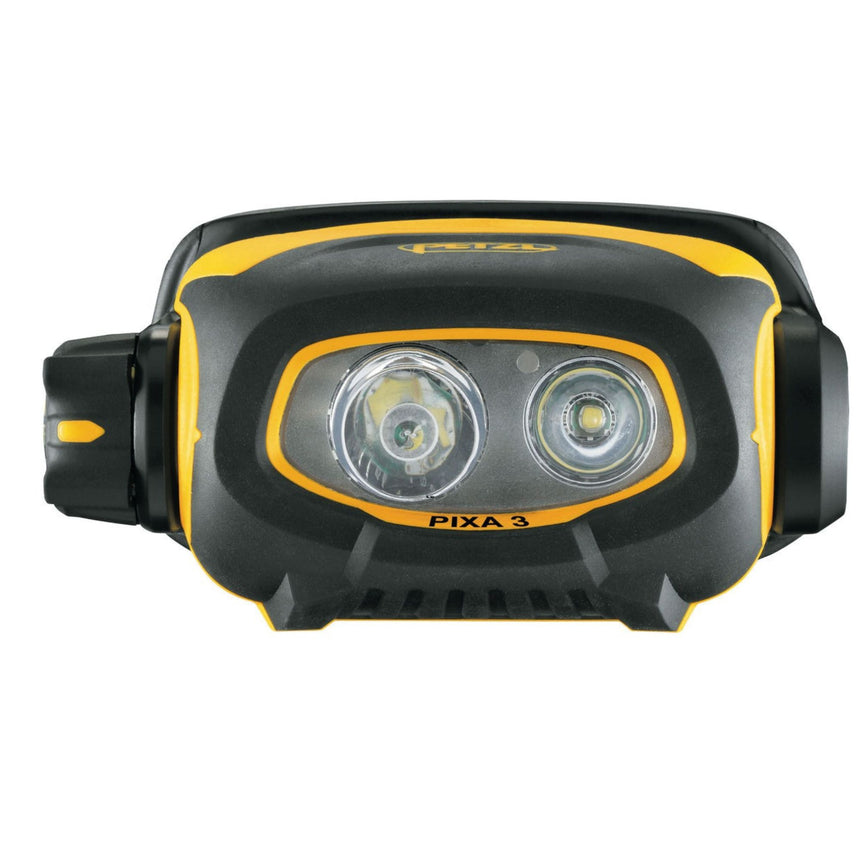 Petzl Pixa 3 Head Torch Light close up of Multi-beam: multiple lighting modes available for close-range work, for movement or for long-range vision.
