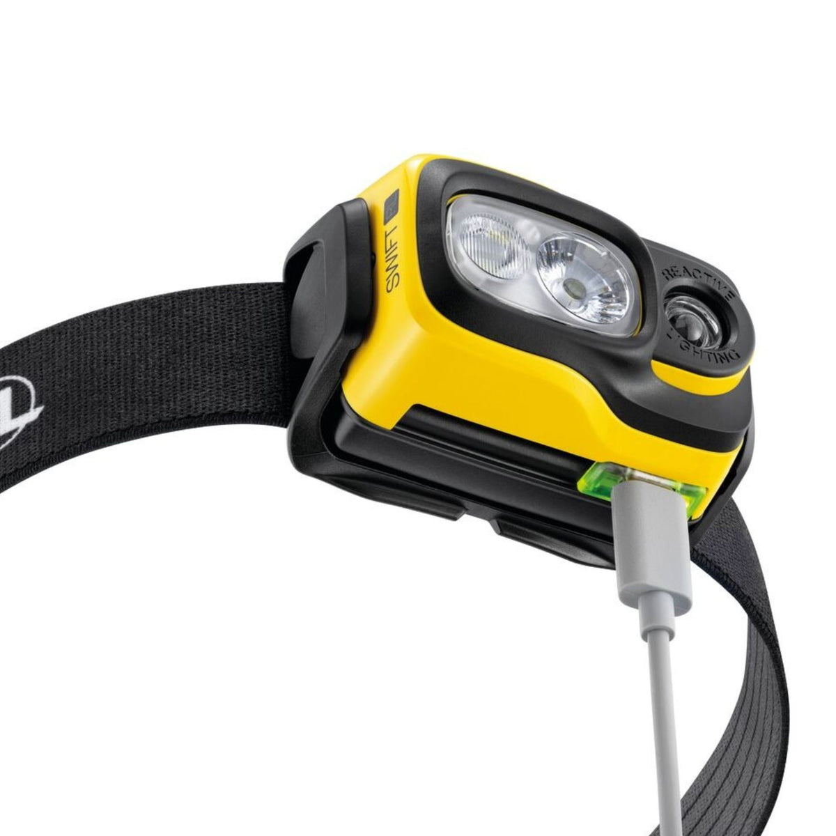 Recharging the Petzl Swift RL Headtorch Light via USB-C port