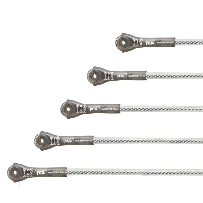 Petzl Wire Strop Anchor Strap Sizes 50cm - 300cm - showing Identification markings