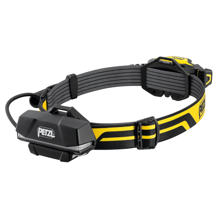 Petzl Xena Head Torch Light showing the battery is worn in the rear for a more balanced and comfortable fit.