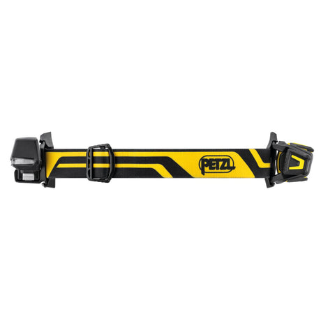 Powerful and lightweight, Petzl  XENA Head Torch Light side view  casts 1400 lumens at 185 grams. The battery is worn in the rear for a more balanced and comfortable fit.